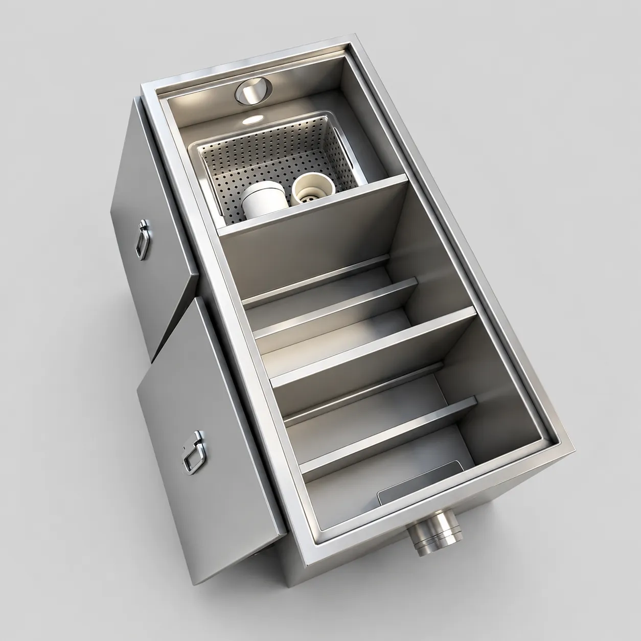 Underground Stainless Steel Grease Trap for Commercial Kitchen Wastewater Treatment